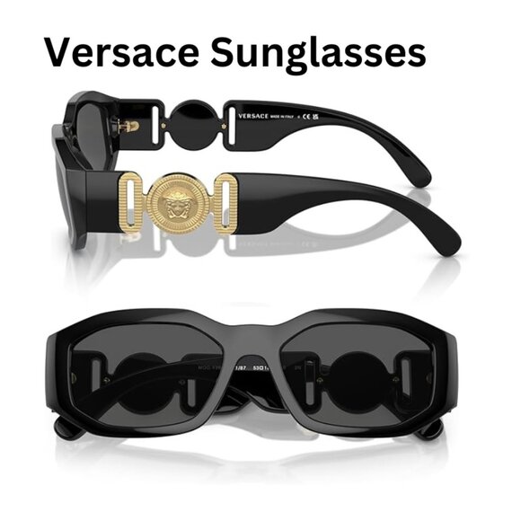 Gorgeous New Black Versace Unisex  Sunglasses 53mm main image 3